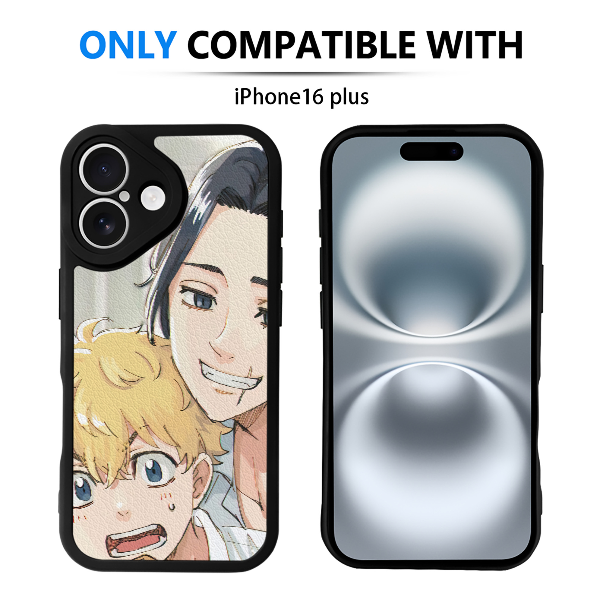 （画像用） 東京リベンジャーズ Tokyo Revengers 【iPhone 16シリーズ対応】シリコンスマホケース（レザー調） 材質：シリコン